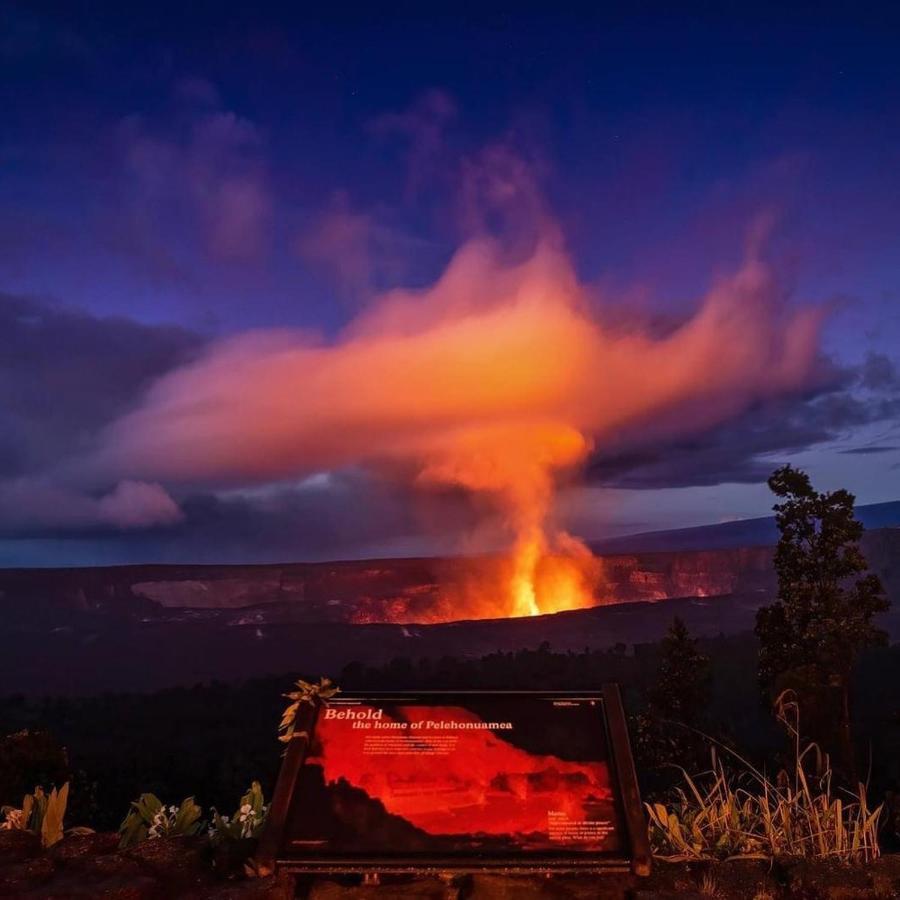 Caldera- Hale Kumu La'Au At Volcano Esterno foto